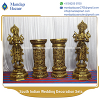 Set furnitur Dekorasi pernikahan, perlengkapan dekorasi pernikahan India Selatan tradisional mewah dan cantik