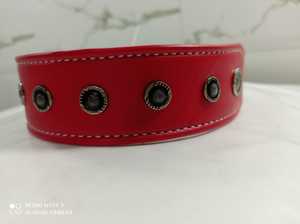 Collier de chien en cuir rouge pour petits, moyens et grands chiens, réglable, étanche, Durable, harnais épais pour animaux de compagnie - Product Image 3