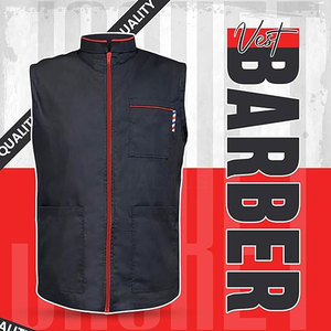 เสื้อกั๊กช่างตัดผมแบบสั่งทำพิเศษ คุณภาพพรีเมียม เป็นมิตรกับสิ่งแวดล้อม เสื้อคลุมลำลองสำหรับผู้ชาย ขายส่ง - Product Image 3