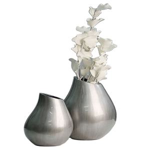 Maceta y jarrón de aluminio liso y brillante, diseño estándar, decoración de mesa de fiesta de cumpleaños de boda, jarrón de flores de diseño moderno - Product Image 1