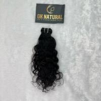 Ekstensi Rambut Remy India Donor Tunggal GK NATURAL untuk Anak Perempuan dan Wanita, Tebal, Keriting, 100g, Kemasan Double Weft Mesin