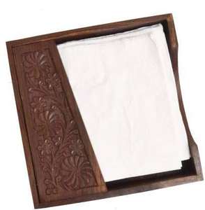 Boîte à mouchoirs en bois organisateur boîte à mouchoirs de stockage boîte porte-serviettes en bois taille personnalisée à bas prix - Product Image 6