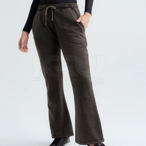 Pantalon de survêtement évasé en toile, léger, respirant, séchage rapide, écologique, toucher doux, design flexible, pour yoga, course à pied, gym - Product Image 2