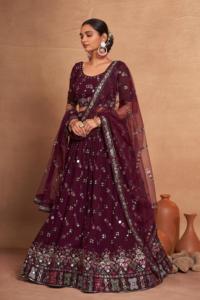 Excellente qualité élégante robe lourde en georgette et soie robe de soirée indienne pour les femmes disponible à un prix abordable - Product Image 3