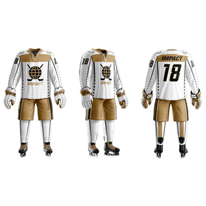 2023 Unisex High Quality Polyester Custom Logo Printed Ice Hockey Uniform Custom Team <b>Name</b> OEM Style Sets LEOCOR SPORTS - Product Image 6