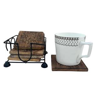 Fancy Art Round & Square Walnut <b>Coaster</b> Wooden Trending <b>Coaster</b> For Prties Restaurant - Product Image 2