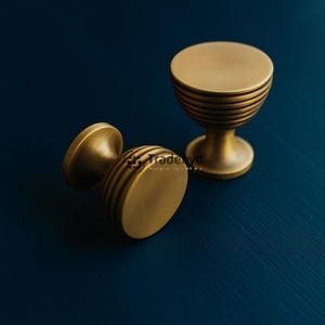 ลูกบิดลิ้นชักทองเหลืองทำด้วยมือหรูหราสำหรับตู้ชุดตู้เสื้อผ้า-ทนทานมินิมอลลิสต์ฮาร์ดแวร์เฟอร์นิเจอร์ - Product Image 2