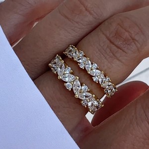 Anillo de Compromiso Clásico con Diamante de Claridad VVS para Mujer, Plata de Ley 925, Corte Marquesa, Certificado IGI, Anillos Finos de Boda - Product Image 1