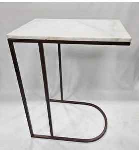 Durable Modern Round Adjustable Customizable Accent Side Coffee Table Iron <b>Metal</b> <b>Top</b> for Home Bedroom Living Room Balcony Office - Product Image 6