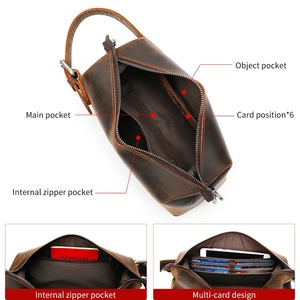 Custom Logo High Quality Waterproof Travel Toiletry <b>Bag</b> <b>Mens</b> Makeup Pouch Luxury Faux <b>Leather</b> Cosmetic <b>Bags</b> for Man - Product Image 2