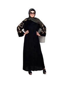 Pliss Bliss Dubai Style Abaya Robe Ethnique Décontractée Moderne pour les Musulmans Hot Front Open Design en Grande Taille - Product Image 3