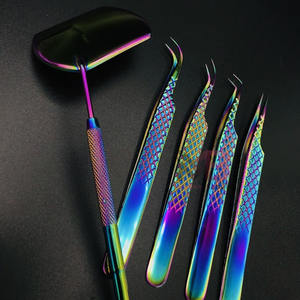 Pince à épiler de précision tendance, nouvelle, de haute qualité, durable, à usage professionnel, avec design texturé personnalisé, service OEM - Product Image 4