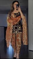 Desain Baru yang Modis, Bordir Berat, Gaya Etnik India Punjabi Bollywood, Dhoti Salwar Kameez Wanita untuk Musim Panas/Dingin
