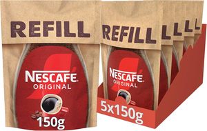NESCAFÉ Original Café Instantáneo en Bolsa de Recarga de 150g, Aroma Intenso, Sabor Completo y Fuerte (Paquete de 5) - Product Image 4