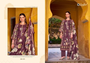 Pure Heavy Woolen <b>Pashmina</b> Dress Material Collection Featuring Rich Embroidery Ideal for Party Wear Available at Wholesale Rates - Product Image 6