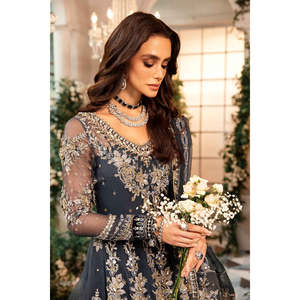 Maria.B. MBroidered <b>Wedding</b> Edition 25 <b>Top</b> BD-2901 Chiffon Fabric TC-1420 - Product Image 5