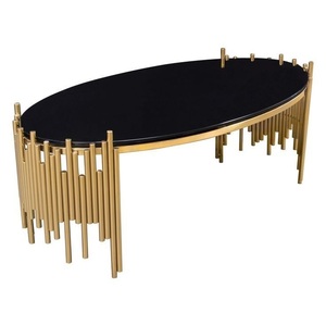 Muebles estilo sala de estar redonda moderna Patas de metal plateado Mesa auxiliar de metal moderno - Product Image 4