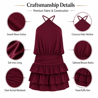 Robe mini asymétrique Y2K marron imprimé serpent avec strass, personnalisable à partir de 50 pièces, fournisseur ODM/OEM