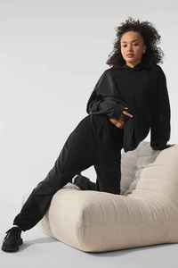 Acheter Personnalisé Imprimé Surdimensionné Goutte D'épaule Long Streetwear Hoodies Femmes Style Coréen Baggy Coton Logo Personnalisé Impression - Product Image 3