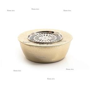 Best Quality Aluminium Gold Color Dallah Heater Admirable Design Round Shape Tea <b>Pot</b> Heater For Hotel Use - Product Image 2