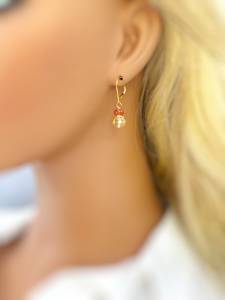 Pendientes colgantes de citrino y piedra solar en plata de ley hechos a mano, joyería de piedras preciosas amarillas y naranjas, regalo de piedra natal de noviembre - Product Image 4