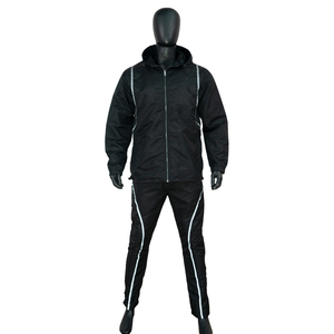 OEM Vente en gros Ensemble piste coupe-vent en nylon de haute qualité Survêtement à rayures réfléchissantes pour hommes - Product Image 1