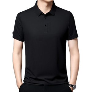 OEM Custom Logo Summer <b>Men's</b> <b>Shirt</b> Short Sleeve Lapel Knit Sweater Slim Fit Korean Style Tops ice <b>silk</b> t <b>shirt</b> polo <b>shirt</b> - Product Image 4