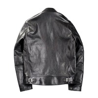 Vente en gros Tendance Veste Slim-fit de haute qualité Veste en cuir personnalisée pleine fleur noire attrayante pour hommes 2024 Service OEM