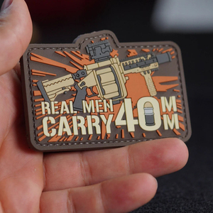 Écusson de broderie en caoutchouc 3D avec logo personnalisé de style personnalisé Fabricant chinois Écusson en PVC pour vêtements Jeans - Product Image 2