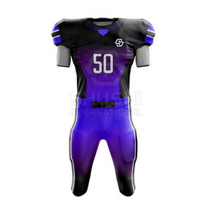 Nouveauté Uniforme de football américain à manches courtes respirant personnalisé de grande taille pour hommes vente en gros par équipe - Product Image 2