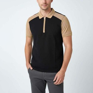 Men's Plus Size Breathable Jersey for <b>Shirt</b> Short Sleeve Knitted Casual Zipper <b>Collar</b> Solid Design - Product Image 6
