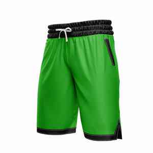 Short de compression décontracté pour hommes de qualité en gros respirant confortable ceinture élastique mi-taille utilisation en extérieur teint en couleur unie - Product Image 4