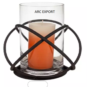 Atractivo y elegante vidrio y metal de lujo de la mejor calidad único estándar de alto nivel decoración moderna portavelas para la venta - Product Image 3