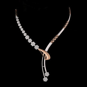 Collar Clásico Elysian Curve Chapado en Oro de 18K con Diamante Cultivado en Laboratorio para Regalos de Boda, Compromiso y Aniversario - Product Image 2