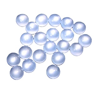 Belle calcédoine bleue naturelle en vrac de haute qualité ronde brillante en forme de cabochons à dos plat coupe en gros Lot de pierres précieuses - Product Image 5