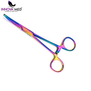 คีมผ่าตัดสแตนเลสสตีลสีรุ้งใช้ซ้ำได้ใช้พื้นฐานของเครื่องมือผ่าตัดคีม - Product Image 4