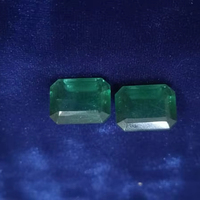 Esmeralda Natural de Zambia, Corte Esmeralda, Calidad AAA, Excelente Brillo, Color Verde, Piedra de Esmeralda Perfecta H.A. Marca Gems para la Fabricación de Joyas
