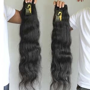 Extensiones de cabello humano ondulado de templo indio natural Cierre de encaje ondulado rizado paquetes de ondas profundas con frontal de encaje transparente HD - Product Image 1