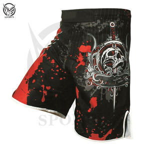 Pantalones Cortos de MMA para Hombre de Alta Calidad, Personalizables, Cintura Elástica Media, Color Sólido, Ecológicos, de Secado Rápido, Transpirables, Ajuste Holgado, OEM - Product Image 2