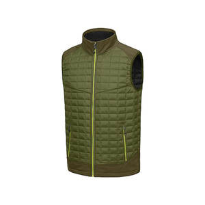 Nueva llegada de los hombres de alta calidad de estilo Casual Puffer chaleco hecho a medida bajo MOQ invierno Nylon Shell tejido de punto de lana Material Logo - Product Image 3