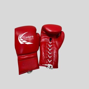 Guantes de entrenamiento de lucha internacionales Guantes de boxeo de cuero con cordones ligeros OEM/ODM personalizados 2017 - Product Image 1