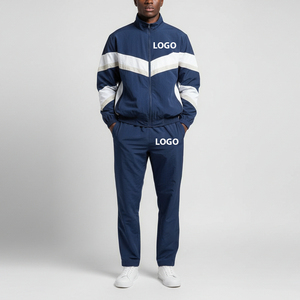Gran oferta Premium, chándales cortavientos informales, tela de nailon 100%, función a prueba de viento, capacidad, diseño de bloque de Color, conjunto de 2 piezas - Product Image 1