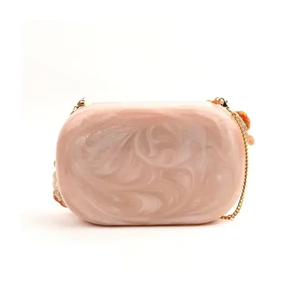 Embrague hecho a mano de resina blanca con diseño simple, bolso de ducha nupcial, monedero de hombro, diseño superior - Product Image 4