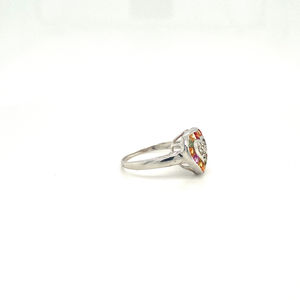 Ensemble de bagues en argent sterling 925 pour femmes avec pierres multicolores et diamants, saphir et arc-en-ciel. - Product Image 4