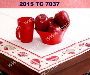 Nappe brodée décor à la maison fantaisie carreaux rayé 100% coton Design personnalisé lin tissé fabrication en gros - Product Image 6