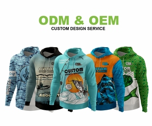 Fine Quality Full Sleeve Digital Printing Men's Fishing <b>Sweet</b> Shirts New Classic Design Puff Printing <b>Fish</b> Hunting Men's Hoodies - Product Image 4