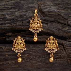 Fine Jewelry <b>Sets</b>-Silver Temple Pendant Earring 170620 - Product Image 3