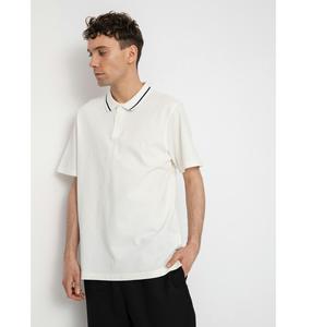 เสื้อโปโลสำหรับผู้ชายผ้าซาตินผ้าฝ้าย100% คุณภาพสูงพิมพ์โลโก้นูนแบบลำลองสำหรับผู้ชายเสื้อโปโลกันยับ - Product Image 1