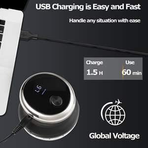 Tondeuse à Cheveux Automatique Sans Fil Professionnelle pour Hommes, Kit de Coiffure Autonome avec Écran LED, Tondeuse Circulaire à Piles Française - Product Image 5