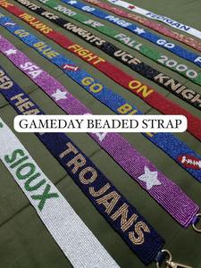 Custom Handmade Beaded <b>Purse</b> Straps for College Sorority Colorful <b>and</b> Adjustable Seed Bead <b>Handbag</b> Strap - Product Image 6